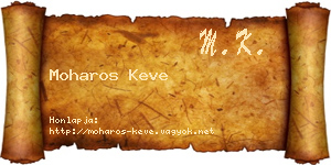 Moharos Keve névjegykártya